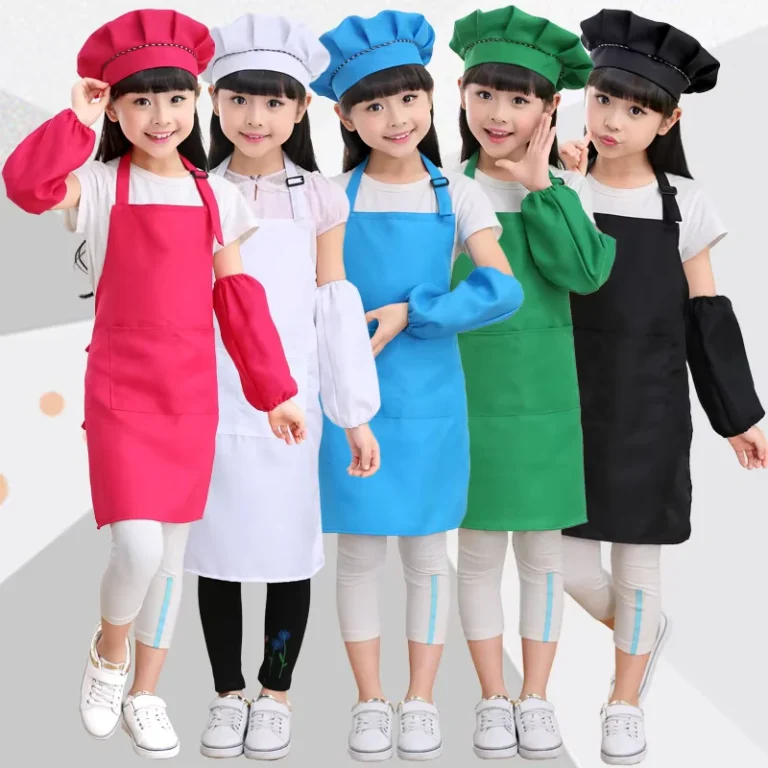 Custom-Logo-Kidsrens-Woven-DIY-Labor-Class-Art-Painting-Printed-Aprons-for-Primary-Secondary-School-Restaurant-Bar-Uniforms
