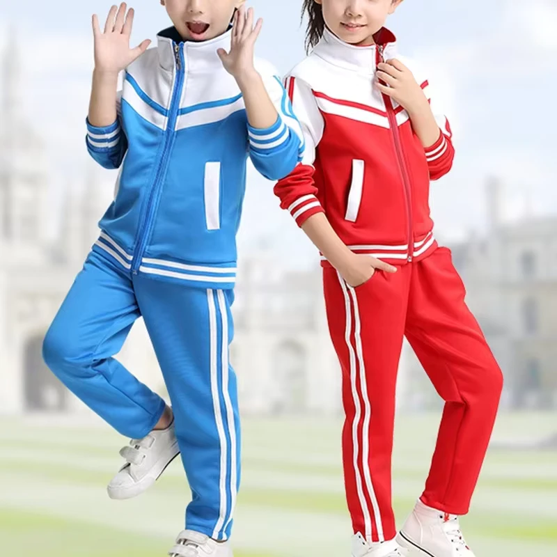 Custom-Logo-Kindergarten-Primary-Boys-Girls-Tracksuit-Sample-School-Uniform-Sportswear