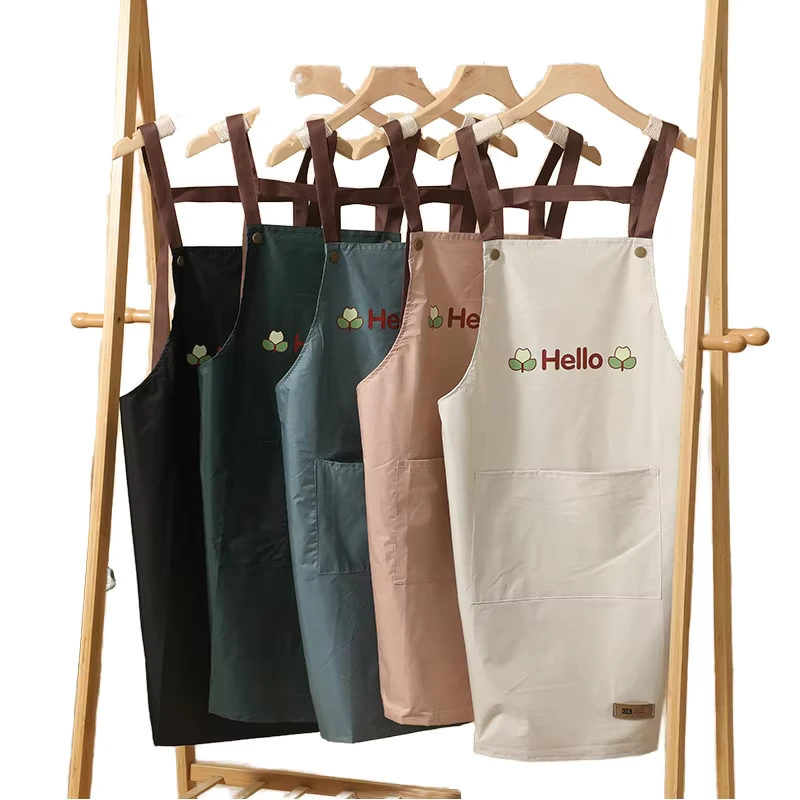 Custom-Logo-Kitchen-Chef-Bib-PVC-and-Cotton-Waterproof-Sleeveless-Apron-with-Cleaning-Pocket-for-Home-Use-Barber-Style