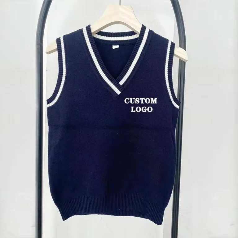Custom-Logo-Label-Embroidery-for-Boys-and-Girls-Knit-V-Neck-Sleeveless-Pullover-Sweater-Vest-Secondary-School-Uniform