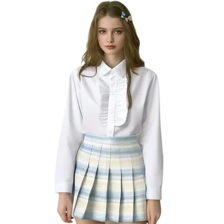 Custom-Logo-Long-Sleeve-White-Girls-Shirts-Cotton-School-Uniform-Shirt-for-Girls-Factory-ODM
