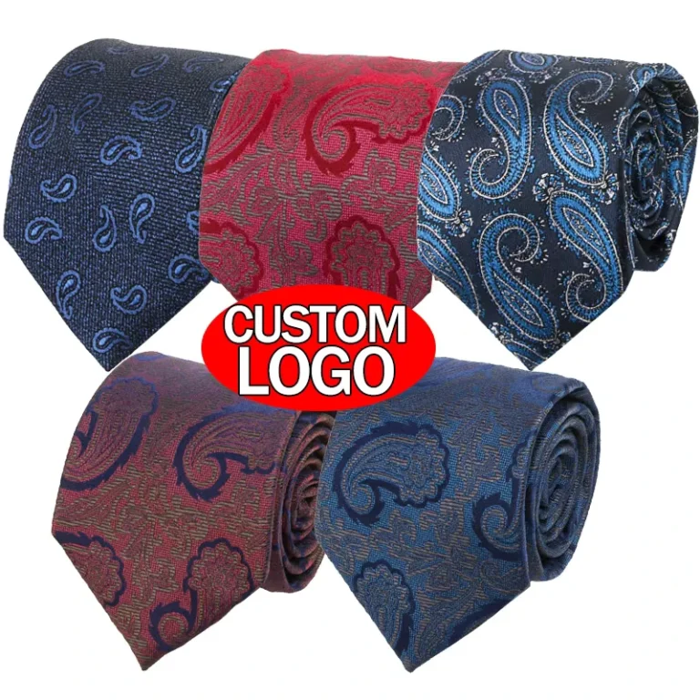 Custom-Logo-Low-MOQ-Handmade-Mens-Business-Tie-Best-Design-100-Polyester-Woven-Paisley-Pattern-Necktie-for-Men