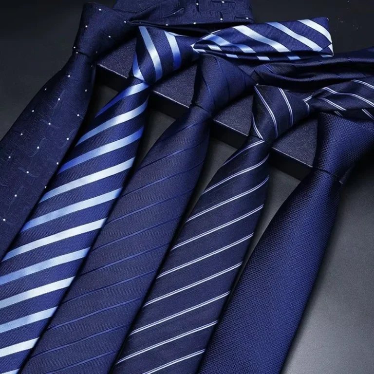Custom-Logo-OEM-Service-Polyester-Silk-Jacquard-Woven-Paisley-Men-Tie-Classic-Blue-Tie