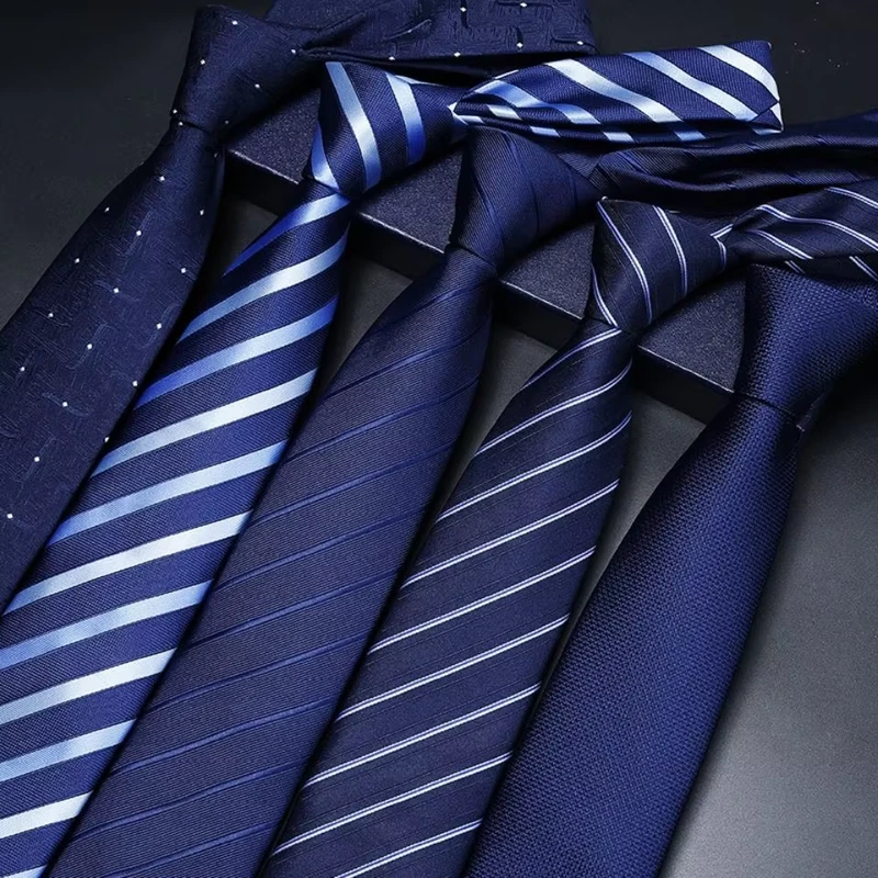 Custom-Logo-OEM-Service-Polyester-Silk-Jacquard-Woven-Paisley-Men-Tie-Classic-Blue-Tie