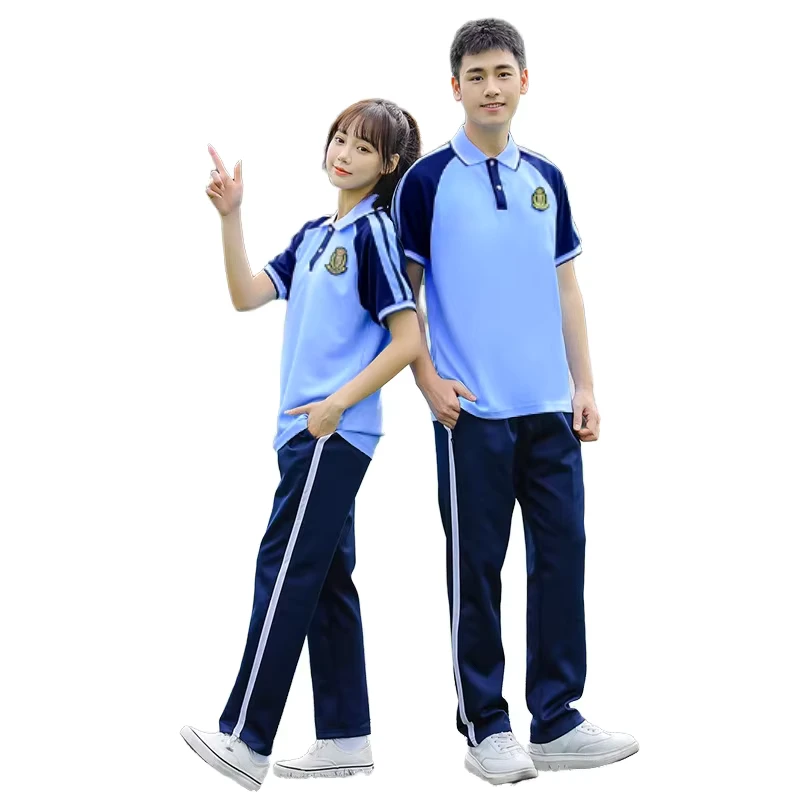 Custom-Logo-Polo-Shirt-32-Long-Staple-Cotton-68-Polyester-Contrast-Collar-Short-Sleeve-Breathable-Student-Group-Uniform
