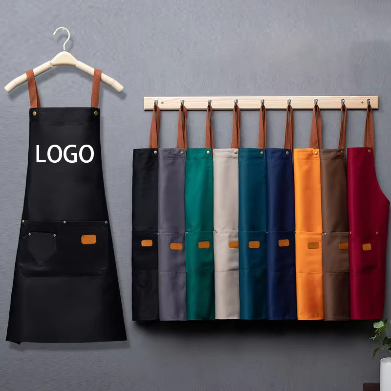 Custom-Logo-Polyester-Multi-Function-Home-Chef-Baking-Clothes-Adult-Aprons-Kitchen-Apron-with-Pockets