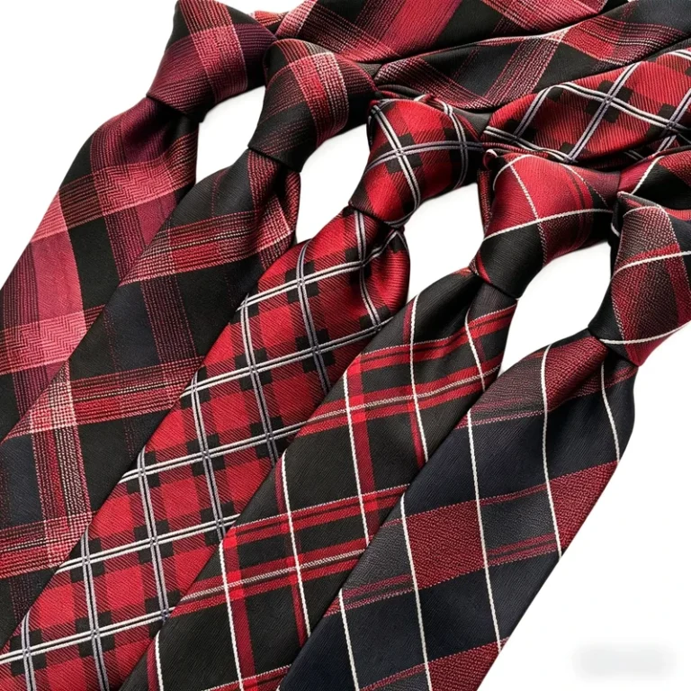 Custom-Logo-Polyester-Tartan-Plaid-Tie-Woven-Necktie-for-Corporate-School-Uniforms