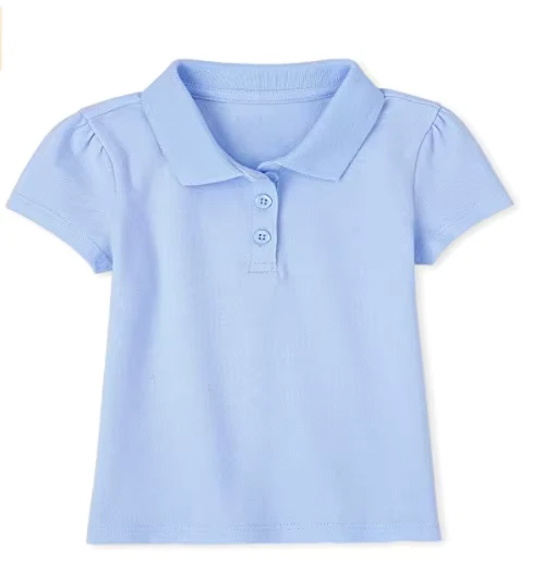 Custom-Logo-School-Uniform-Blank-White-Polo-Girls-Uniform-Short-Sleeve-Cotton-Knitted-Ribbed-Pique-Polo-Shirt-for-Kids-Girls-Boy