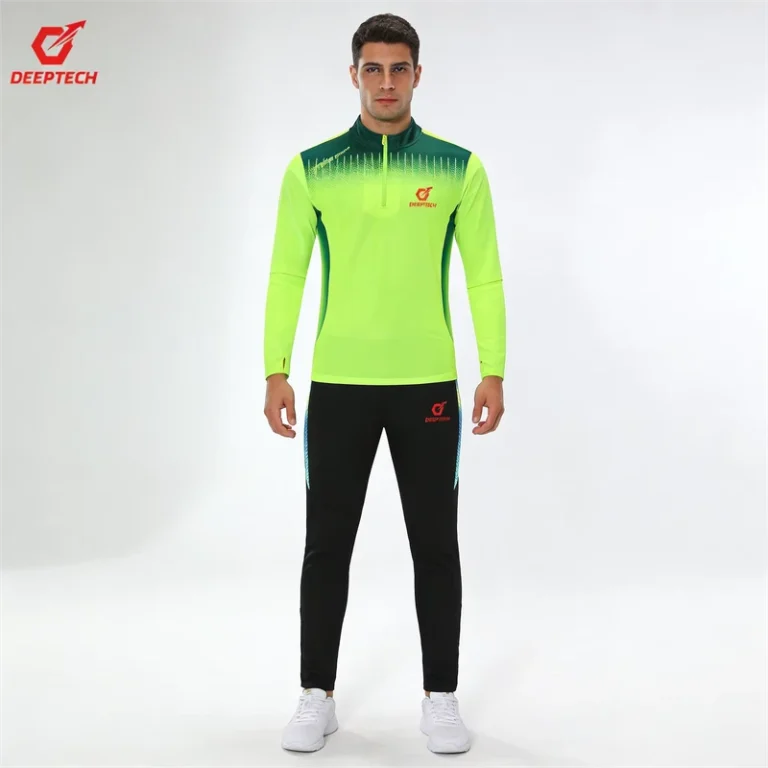 Custom-Logo-Sports-Men-Sweatshirt-Football-Jerseys-Smyl-Jogging-Top-Jackets-Half-Soccer-Training-Tracksuit-Pants-100-Polyester