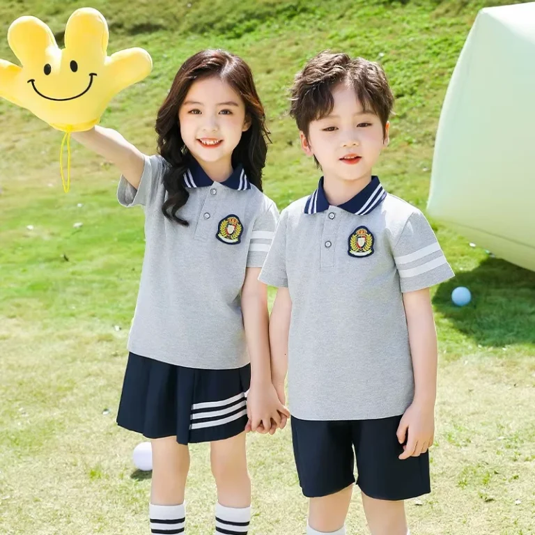 Custom-Logo-Sports-Uniform-Sets-for-Kindergarten-and-Primary-School-Students-Summer-Class-School-Uniforms