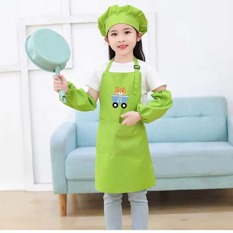 Custom-Logo-Waterproof-Blank-Polyester-Garden-School-Painting-Kitchen-Cooking-Chef-Child-Children-Kids-Mini-Apron