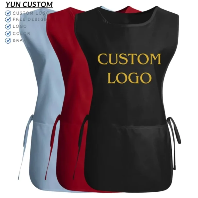 Custom-Logo-Waterproof-Work-Kitchen-Canvas-Apron-With-Pockets-Uniforms-for-Waiters-Waitress-Cafes-Nail-Uniform-Grill
