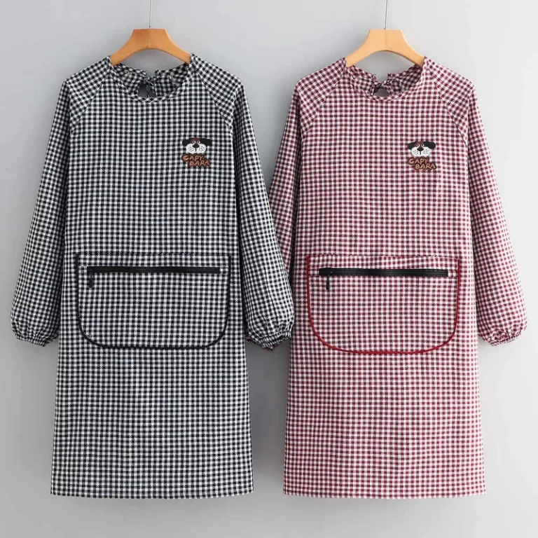 Custom-Logo-Western-style-wearable-overclothes-womens-new-long-sleeve-apron-kitchen-household-wear-resistant-work-clothes-young