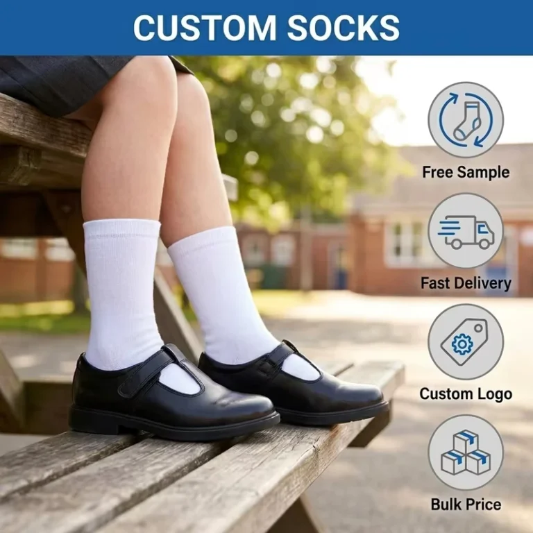 Custom-Logo-White-Crew-Socks-for-School-Kids-Durable-Breathable-Cotton-School-Uniform-Socks-for-Boys-Girls