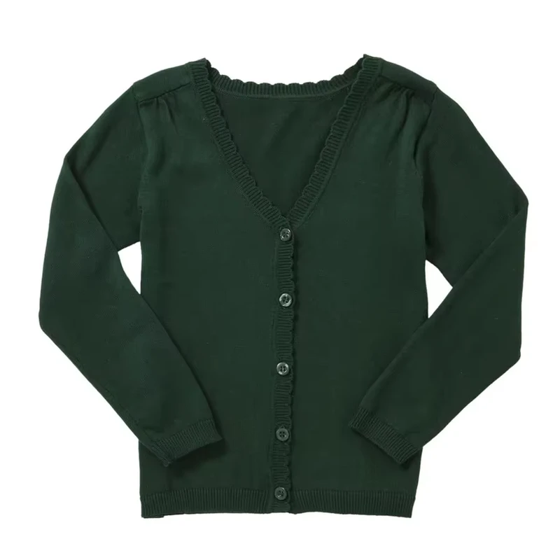Custom-Long-Sleeve-V-Neck-Sweater-for-Students-Solid-Color-Knitted-School-Uniform-for-Children