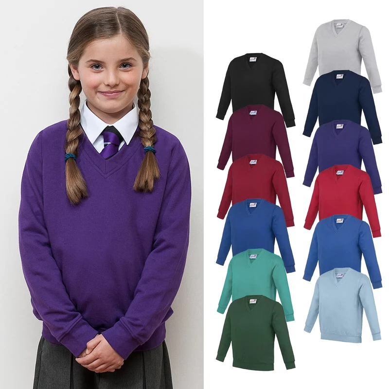 Custom-Long-Sleeve-V-neck-Knitted-Sweater-School-Uniforms-Academy-V-neck-Sweatshirt-Kids-Boys-Girls-School-Uniform-Jumper