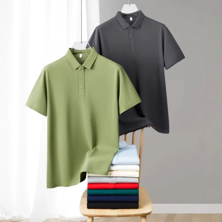 Custom-Made-Short-Sleeved-POLO-Shirts-for-Men-Women-High-End-Work-Uniforms-Embroidered-Logos-Lapels-Advertisingmen