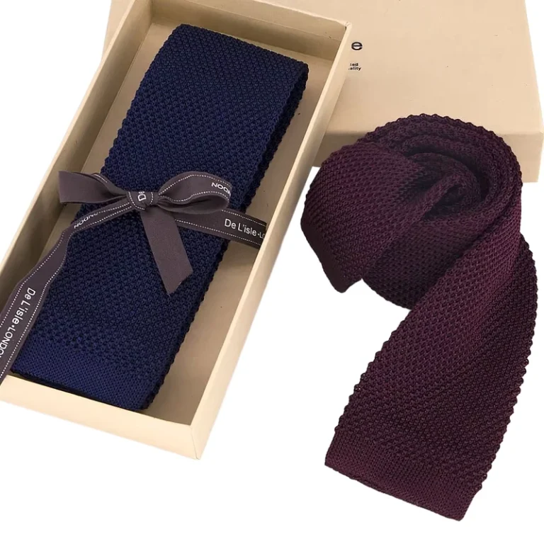 Custom-Made-Solid-Color-Polka-Dot-Polyester-Skinny-Slim-Knitted-Ties