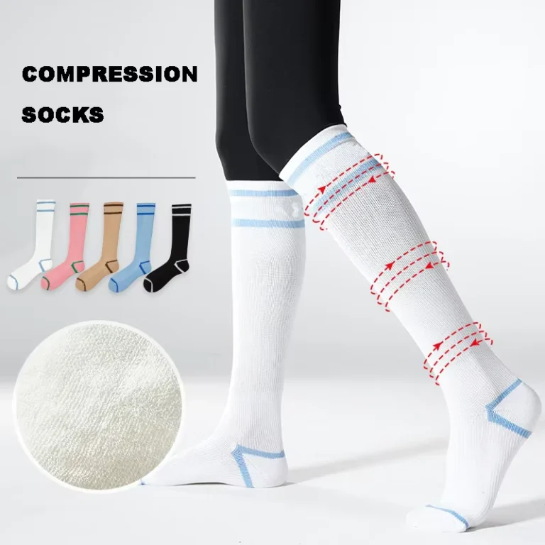 Custom-Men-Women-Knee-High-20-30mmhg-Cycling-Athletic-Nurse-Sport-Running-Socks-Compression