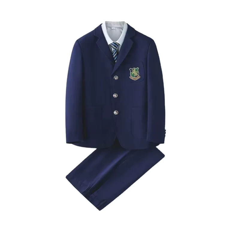 Custom-Navy-Blue-Childrens-School-Uniform-Set-Primary-School-Unisex