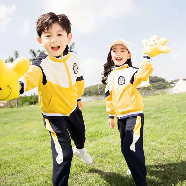 Custom-New-Fall-Kids-School-Uniform-Set-Factory-Direct-Sportswear-2-Piece-for-Kindergarten-and-Elementary-Class-Uniform