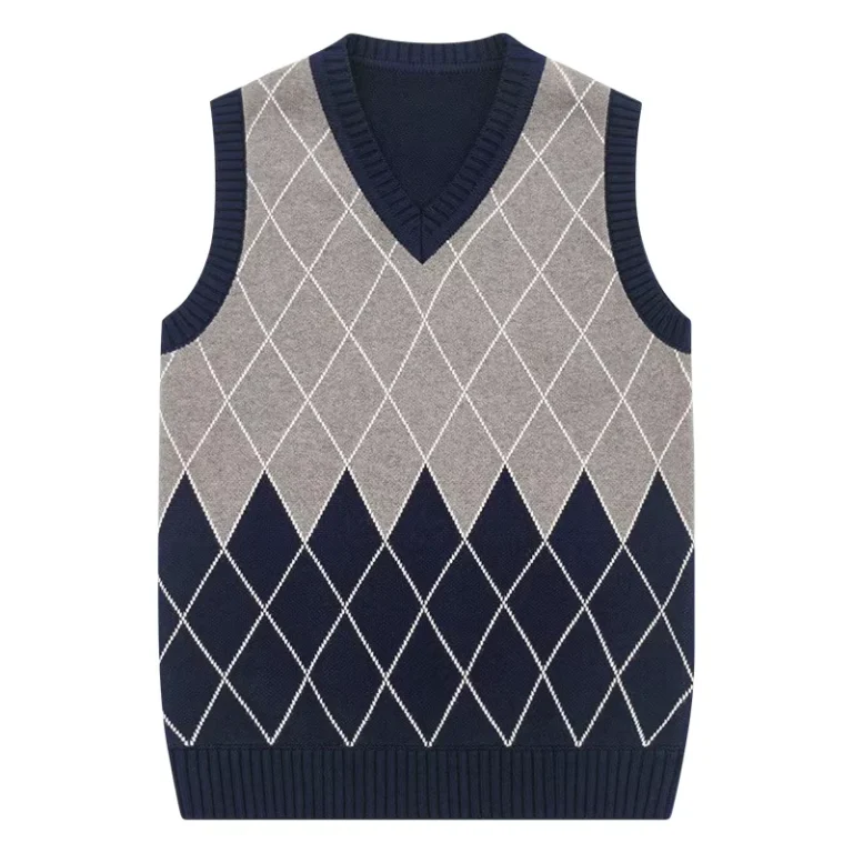 Custom-New-Model-School-Uniform-Sweater-Vest-for-Boys-and-Girls-Check-Pattern-Design-for-Middle-School-Age-Children