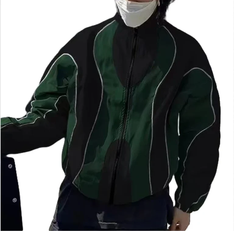 Custom-Nylon-Unisex-Jackets-with-Free-Badges-for-School-Training-Team-Uniforms-Autumn-Winter-Season-Dark-Green-Jacket