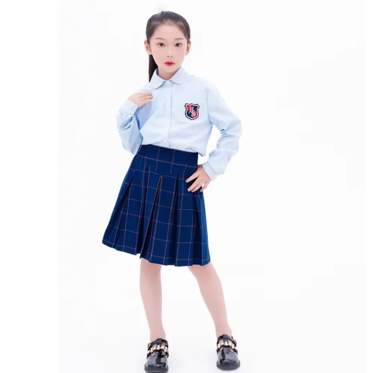 Custom-OEM-Cotton-Twill-Embroidered-Logo-Children-High-School-Uniform-Top-Students-White-Shirt-All-Seasons