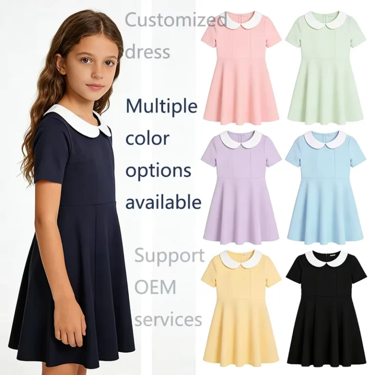 Custom-OEM-High-Quality-Children-School-Uniform-Dress-Custom-logo-Graduation-School-Clothes-Dress-Kids-Kindergarten-Uniform