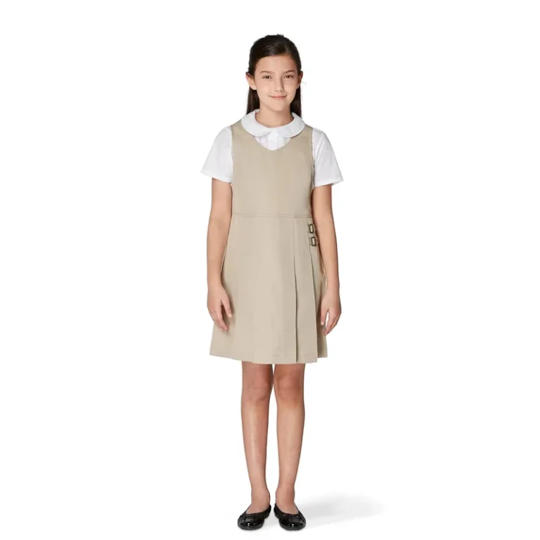 Custom-OEM-ODM-School-Uniform-Pinafores-Shirt-Set-Dresses-School-Jumper-Short-Sleeve-Shirts-Uniform-Set-for-Girls-Student