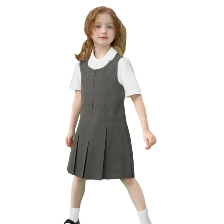Custom-OEM-ODM-Winter-School-Uniforms-for-Girls-Pinafores-Short-Sleeve-Shirts-Supplier-Primary-Schools-Jumper-Dresses