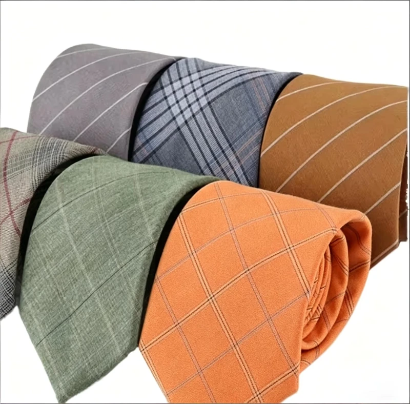 Custom-Oem-Odm-Manufacturer-Embroidery-Handmade-Jacquard-Woven-Polyester-Mens-Plaid-Necktie-Handmade-3-Fold-Ties