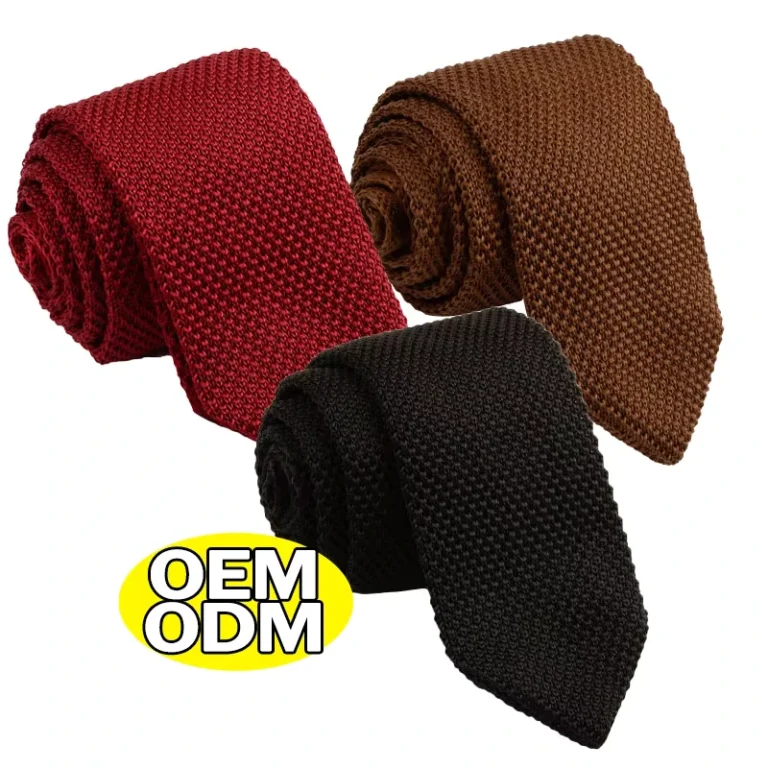 Custom-Polyester-Jacquard-Casual-Ties-Personalized-Pattern-Logo-Hand-Made-Knit-Tie