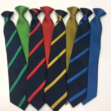 Custom-Polyester-Tie-Logo-Necktie-Customized-Children-School-Uniform-Clip-On-Ties