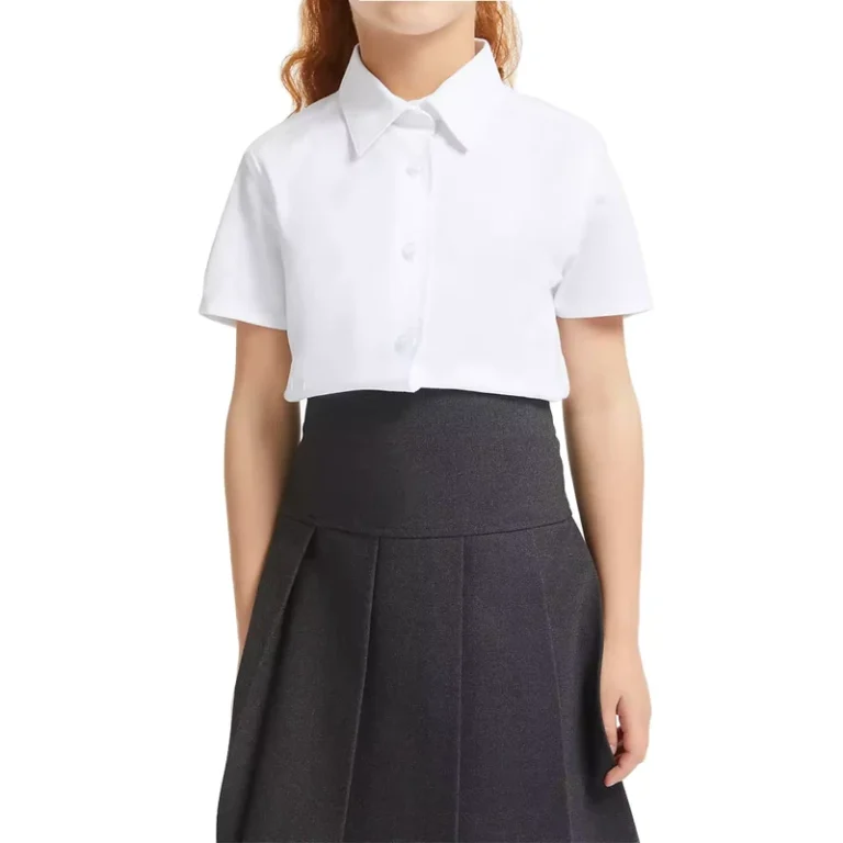 Custom-Popular-High-Quality-Primary-School-Girls-Children-Uniform-Polyester-Cotton-Short-Gray-Skirt