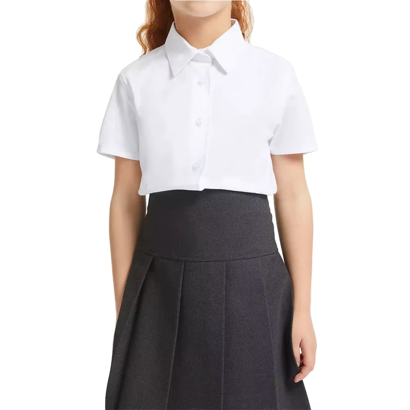 Custom-Popular-High-Quality-Primary-School-Girls-Children-Uniform-Polyester-Cotton-Short-Gray-Skirt