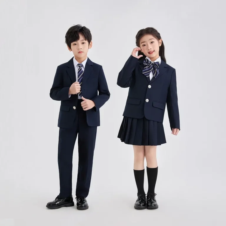 Custom-Preppy-School-Uniform-for-Kids-British-Style-Formal-Blazer-Class-Outfit-for-Primary-School-Students