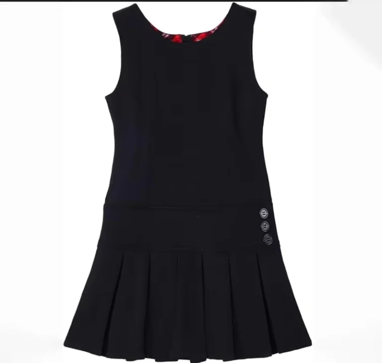 Custom-Primary-School-Jumper-Pinafore-Classroom-Girls-School-Uniform-Jumper-Stretch-Fit-Pleated-Hem-Kids-Sleeveless-Dress
