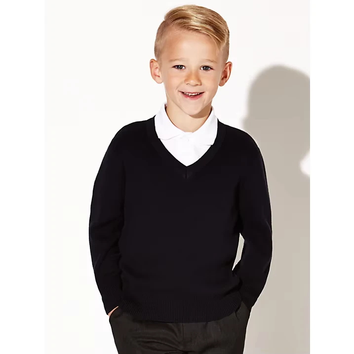 Custom-Primary-School-Sweater-Jumper-High-School-Long-Sleeve-V-neck-Knitted-Sweater-School-Uniforms