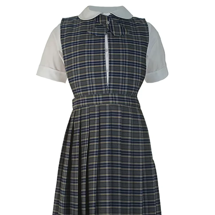 Custom-Primary-School-Uniforms-Design-Dress-Supplier-Girl-Sleeveless-Skirt-School-Uniforms