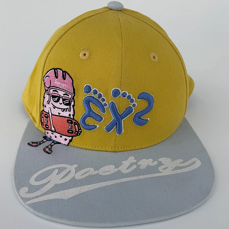 Custom-Promotional-Brim-Sports-6-Panel-Embroidery-Logo-Cotton-Kids-Hat-Baseball-Cap