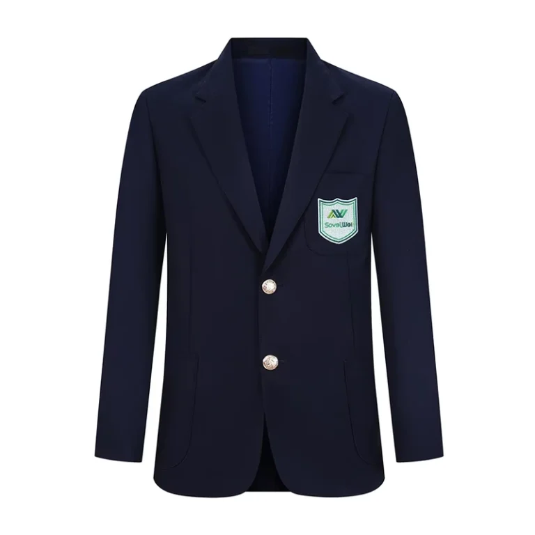 Custom-School-Badged-Logo-OEM-ODM-Fitted-Blazers-With-Trim-School-Uniform-Badged-Blazer-Navy-Jacket-for-Student-Clothes