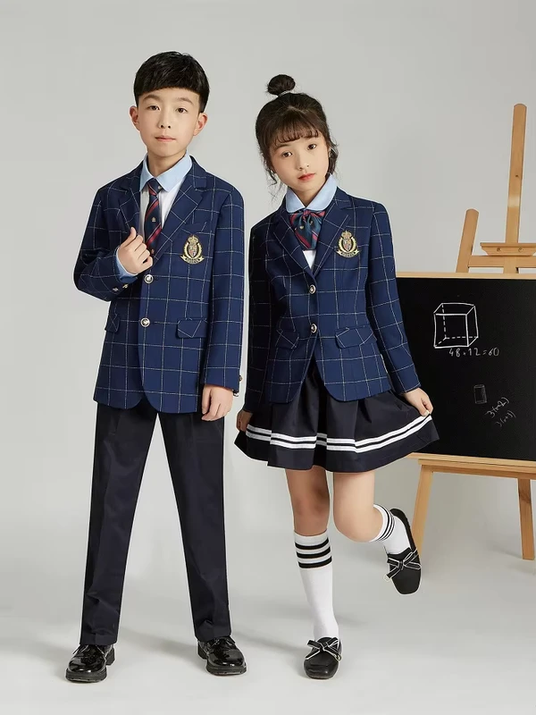 Custom-School-Blazer-for-Middle-Elementary-Students-British-Preppy-Style-Campus-Coat-Uniform-Jacket