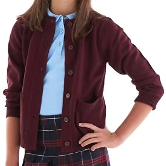Custom-School-Student-Boys-and-Girls-V-Neck-Long-Sleeve-Wool-Girls-Anti-Pill-Crew-Neck-Cardigan-Sweater