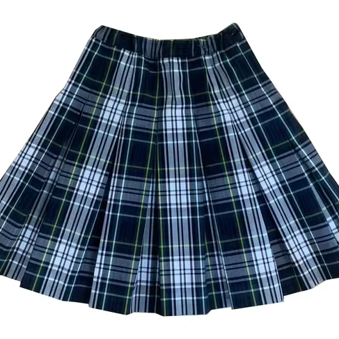 Custom-School-Uniform-A-Line-Plaid-Jumper-Box-Pleat-Plaid-Skirt-All-Around-Plaid-Skirt