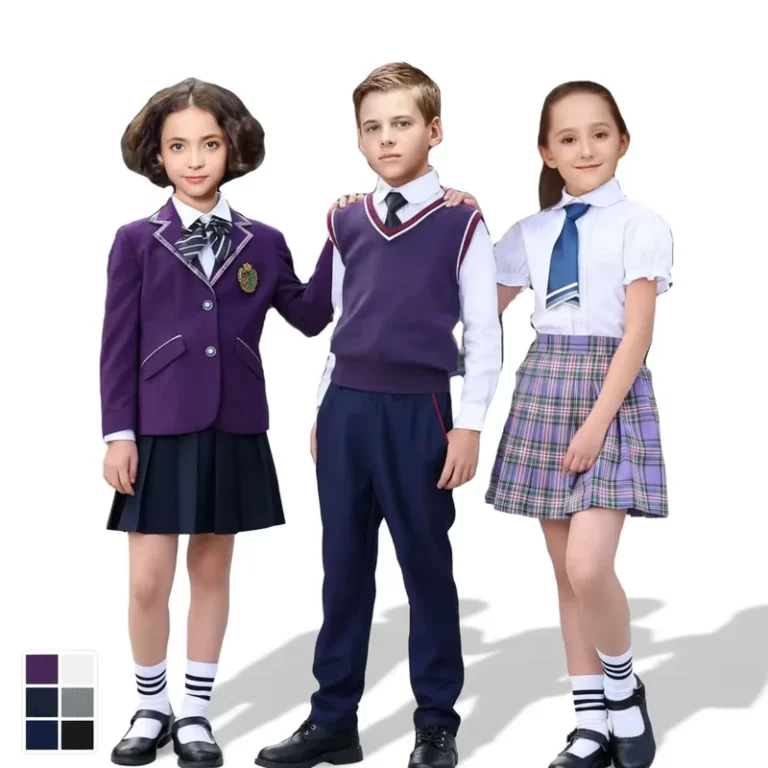 Custom-School-Uniform-Bulk-Buy-Custom-Polyester-Formal-Shirt-Polo-Shirt-Checked-Shirt-Tie-Plaid-Skirt-Pants-Uniform-for-School