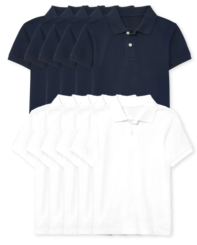 Custom-School-Uniform-Childrens-Polo-T-Shirts-Boys-Pique-Polo
