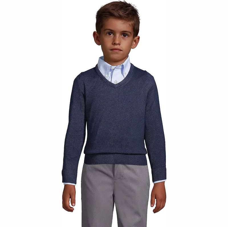 Custom-School-Uniform-Fine-Gauge-V-Neck-Sweater