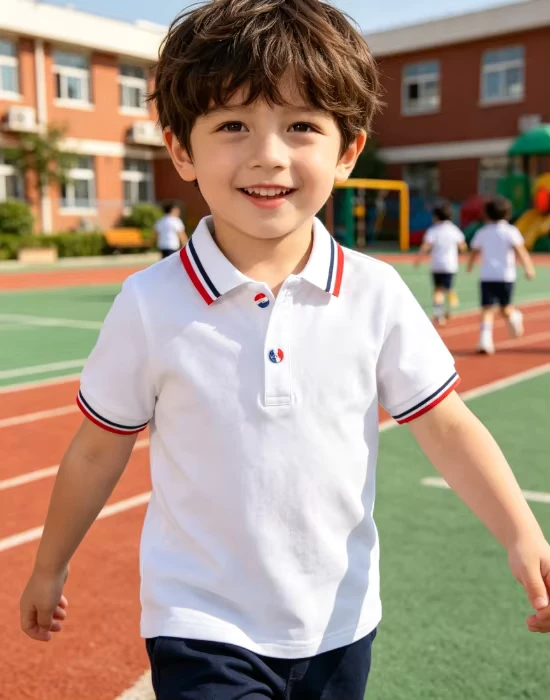 Custom-School-Uniform-Polo-Shirt-OEM-Multiple-Colors-7-Day-Sample-in-Stock-Kids-Clothing-Factory-Foshan