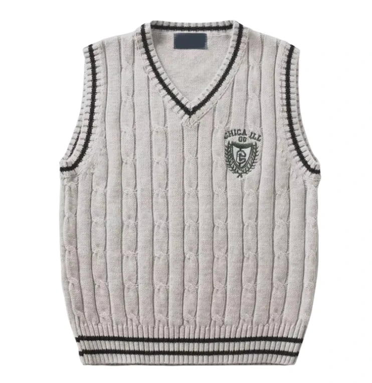 Custom-School-Uniform-Vest-Knitted-Sleeveless-Uniform-Student-Uniform-Comfortable-and-Breathable